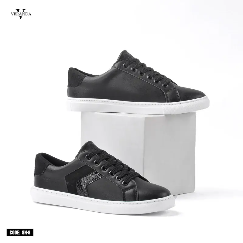 Sneakers With Glossy side stripe-SN-8