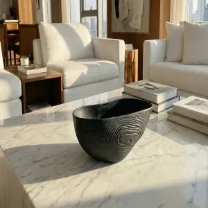 Ripple Stone Decorative Bowl