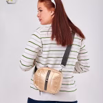 Metallic Puffy Cross Bag Gold