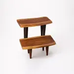 Live Edge Wood Side Table 2 Piece