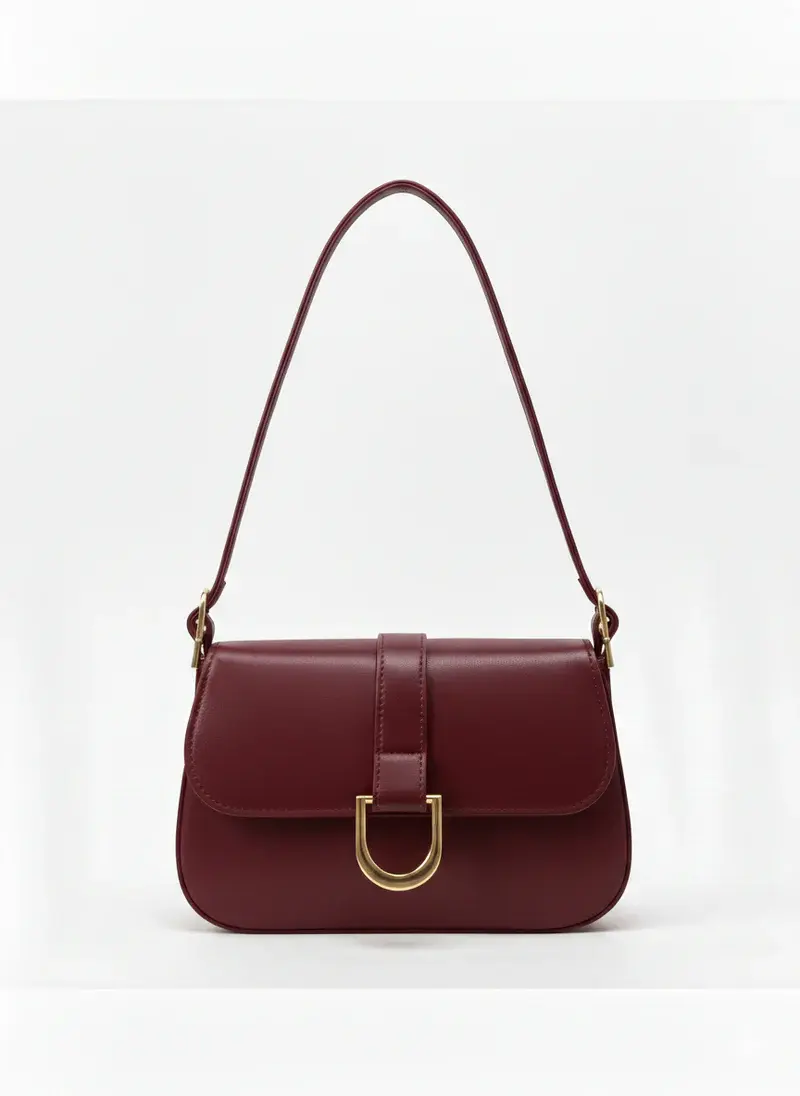 Classic Shoulder Bag with Gold Clasp BA-56