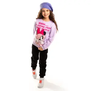 Purple Sweatshirt with “Hiding minnie ” Print ❄💜