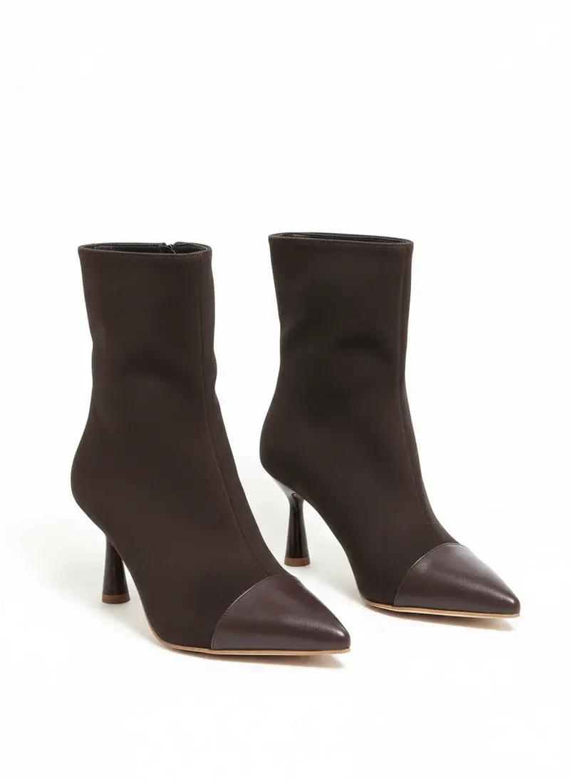 HALF BOOT MID HEELS SUEDE B-47
