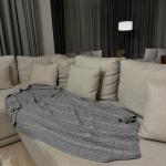 Knitted Textured Throw Blanket