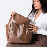 Minimal Turn Closure Bag-light brown