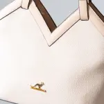 V-Cut Shoulder Bag-beige