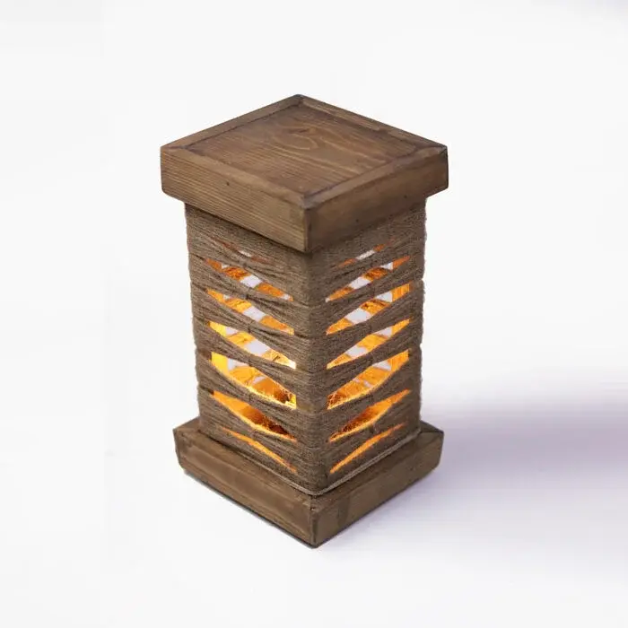 Decorative Wooden Lamp with Warm Light – A Natural Artistic Touch for Any Space