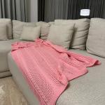 Knitted Textured Throw Blanket