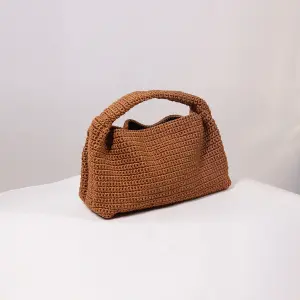 Darryl Tawny Crochet Handbag – Handmade Woven Shoulder Bag & Summer Beach Purse