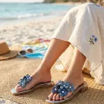 Golden Floral Slides SF-74