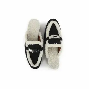Fur Suede Mules