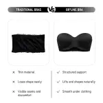 Strapless Underwire Bra Plus Size Bandeau with Removable Straps