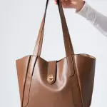 Minimal Turn Closure Bag-light brown