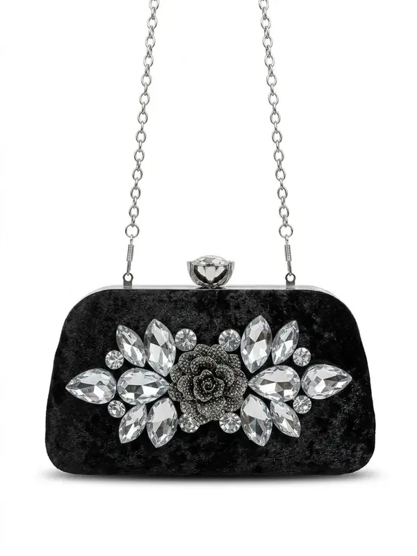 Classic Crystal-Embellished Evening Clutch VS-64