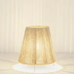 Burlap Table Lamp A119