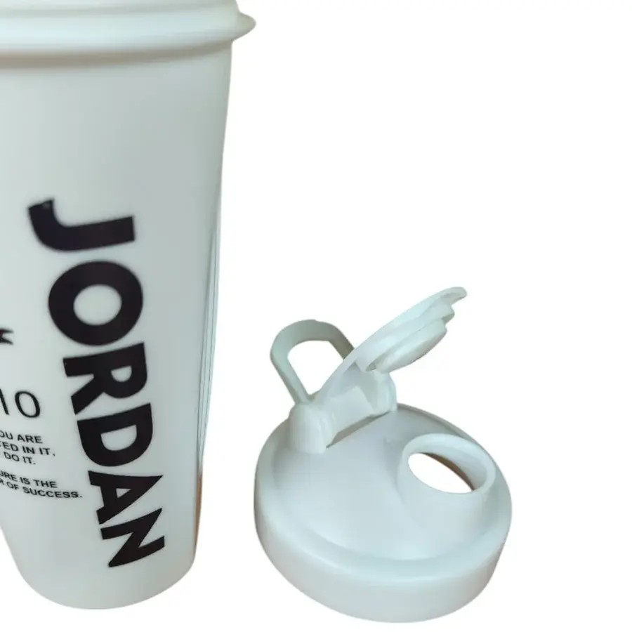 MD STAY FIT Jordan Protein Shaker Bottle with Mixing Ball, Flip-Top Lid, for Gym and Fitness
