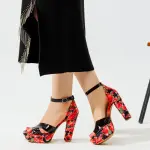 Multicolored Heel Sandal - R-107