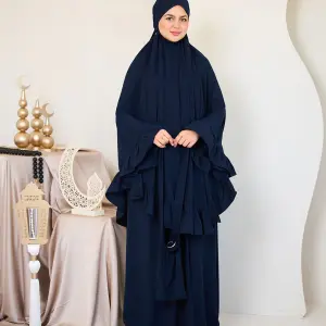 NAVY CREPE SET ISDAL
