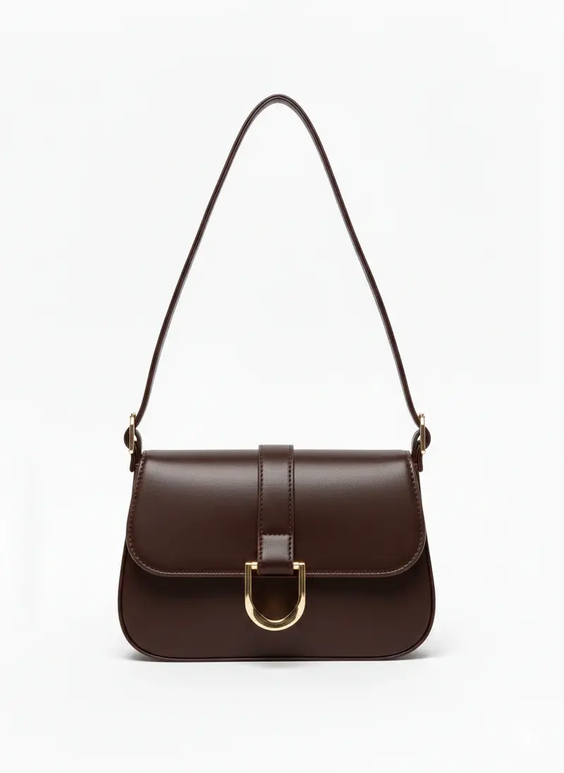 Classic Shoulder Bag with Gold Clasp BA-56