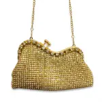 Black Sequin Bag with Metal Frame VS-52