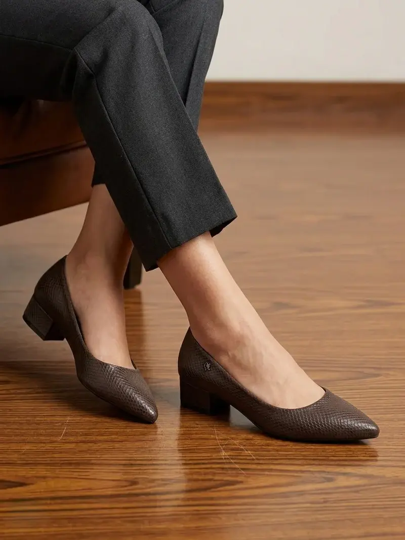 Elegant Snake-Texture Heels BN-52