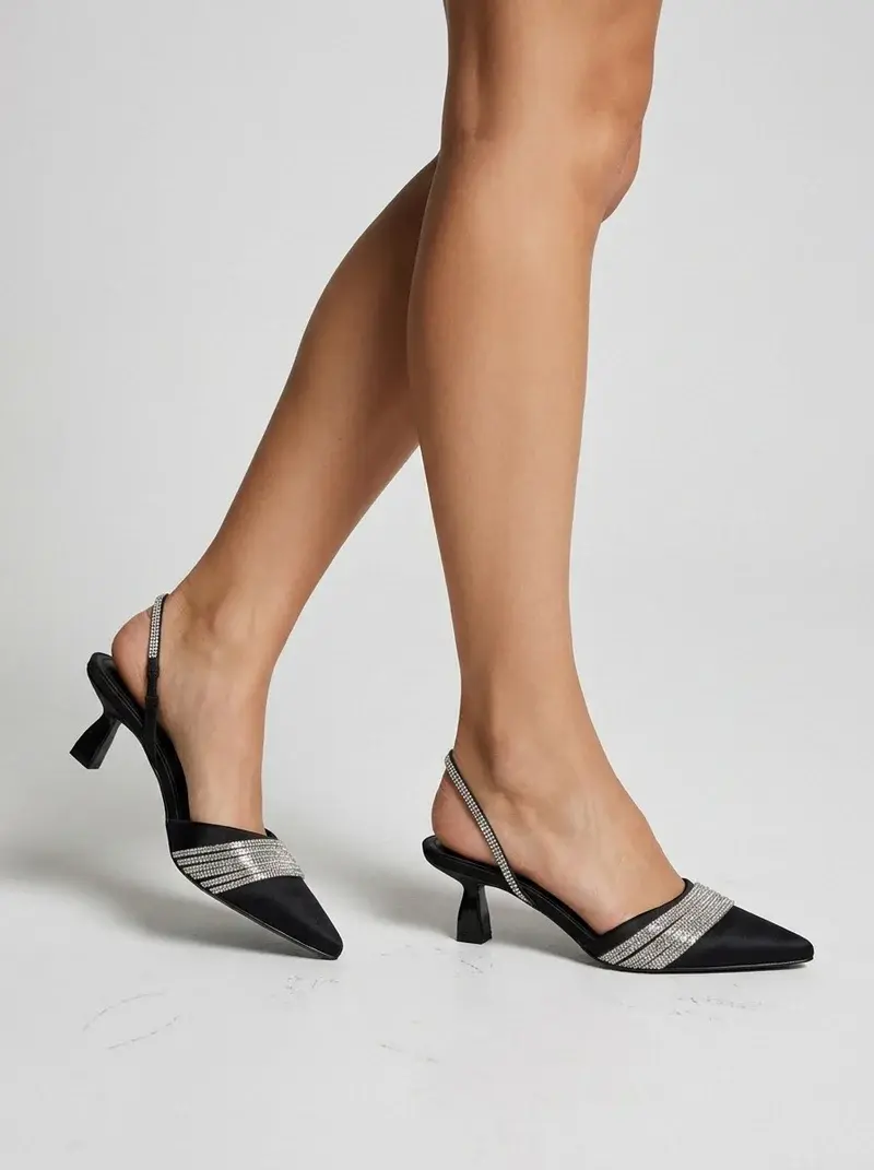 Elegant Sparkle Slingbacks Heel C-84