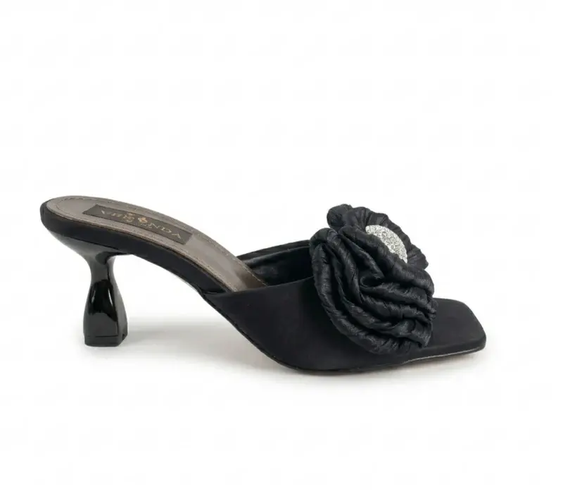 Elegant Bow Heeled Slippers S-7