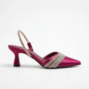 Elegant Sparkle Slingbacks Heel C-84
