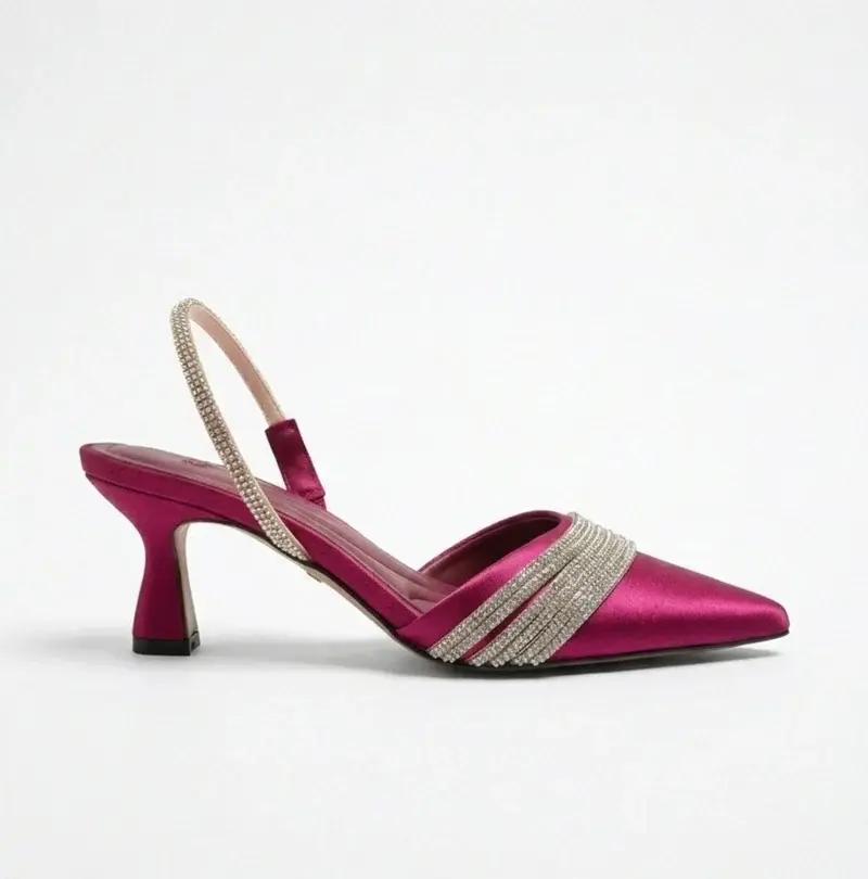 Elegant Sparkle Slingbacks Heel C-84