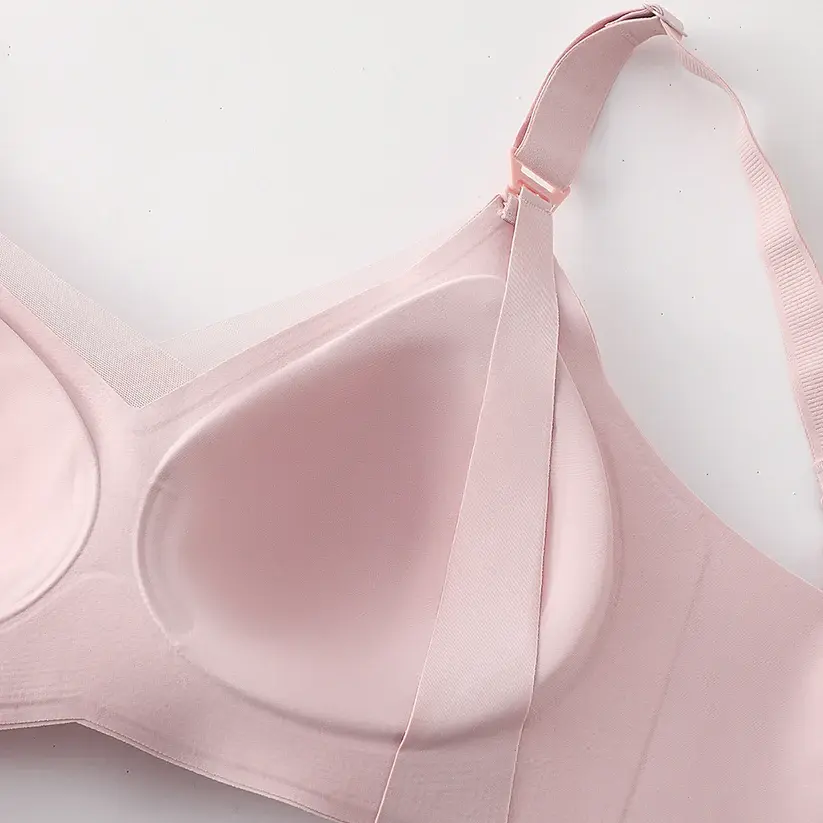 Seamless Front Clip Nursing Bra Wirefree Anti-Sagging Maternity Bralette