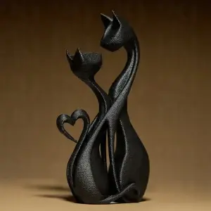 Cat 8 Couple Sculpture