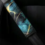 Green Marble - Set of 2 Seat Belt Covers