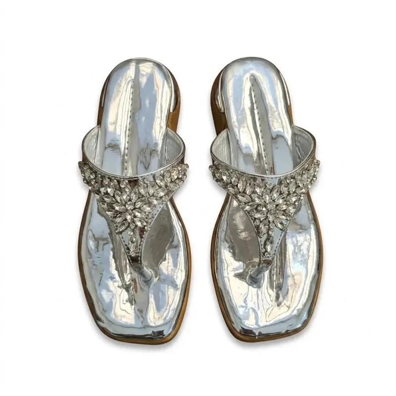 Shimmer Luxe Embellished Flat Sandal SF-76