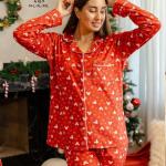 red pyjama set