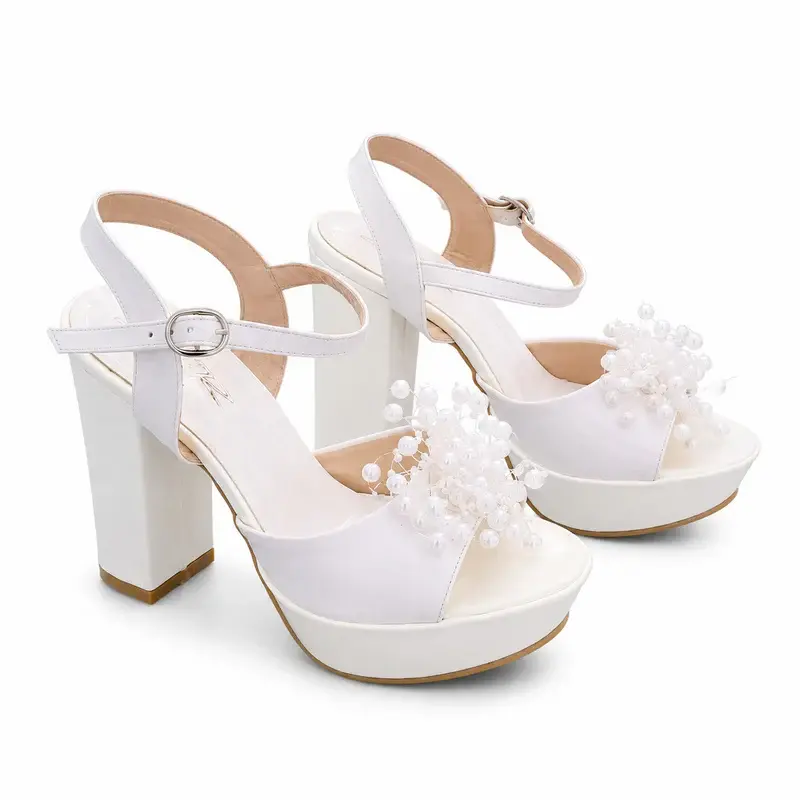 Beaded Embellished Platform Sandals C-124