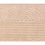 Elite Jacquard Corridor Carpet Modern Pattern (Beige)