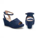 Sandal Wodge Heel With Belt Buckle-W-6