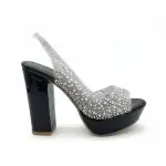 Embellished Evening Block Heel Sandal C-99