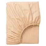 Agha Home Essential Comfort Microfiber Fitted Sheet Beige Stripe