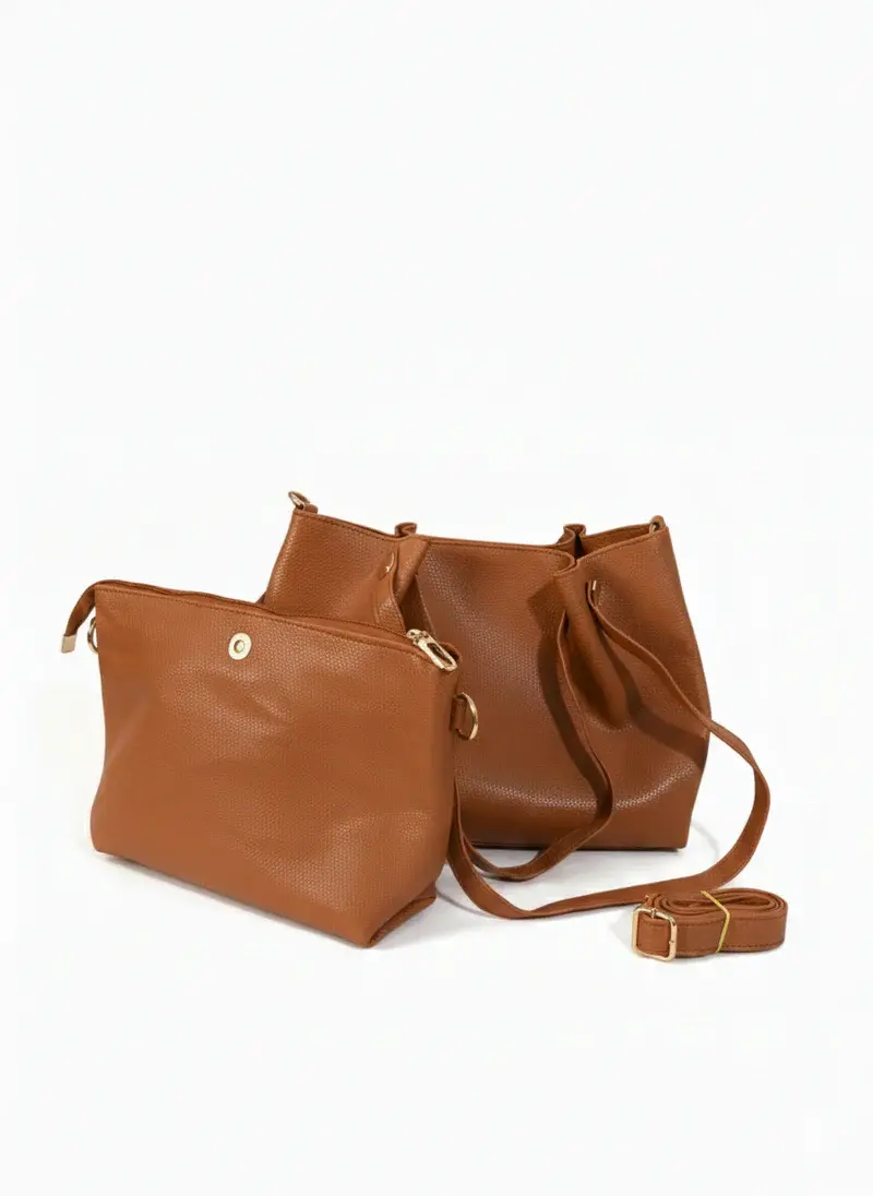 Dual Set Handbag with Detachable Pouch BA-55