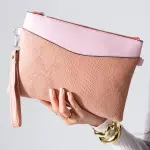 Soft Croco Clutch-Nude Pink