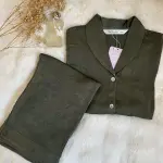 Olive Crinkled Marble Effect pjs