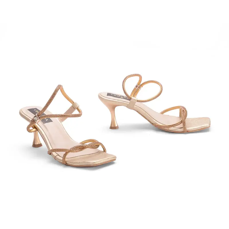 Mid Heel Sandal With Glitter Touch RS-602