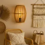 bambo wall lamp