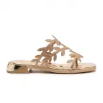 Elegant Flat slippers with Sparkling Leaf Detail SF-73