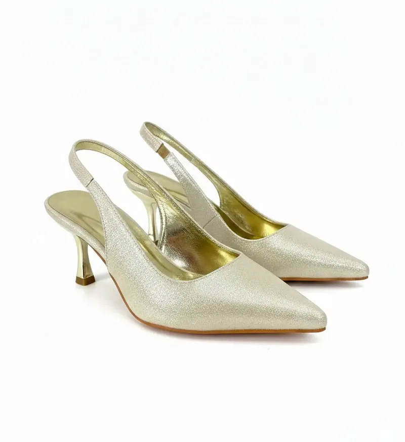 Elegant Shimmer Slingback Heel C-81