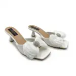 Elegant Bow Heeled Slippers S-7