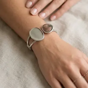 Modern Dual Disc Cuff Bracelet BR-125