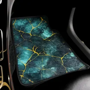 Green Marble - Set of 4 Car Mats