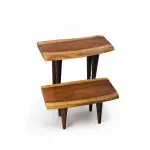 Live Edge Wood Side Table 2 Piece